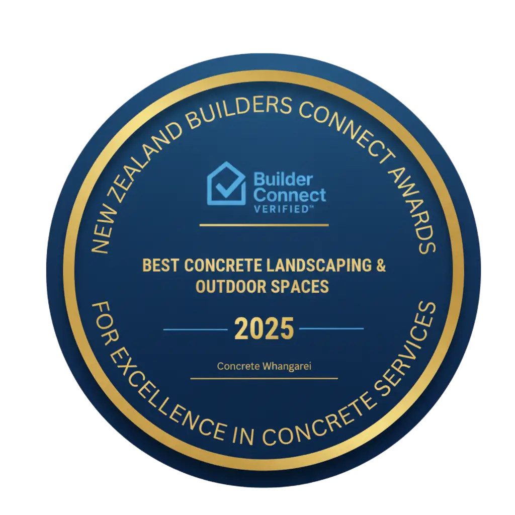 At Concrete Whangarei we proudly showcase our recognition for receiving an awards as the Best Concrete Landscaping & Outdoor Spaces provider, reflecting excellence in design, craftsmanship, and customer satisfaction.